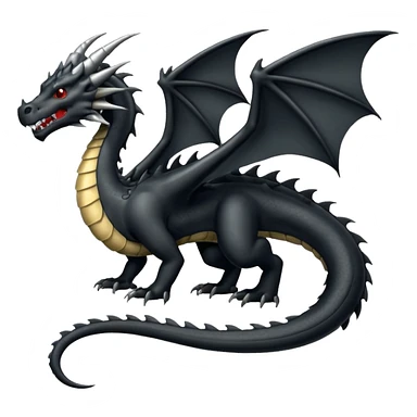 Dragón negro sticker
