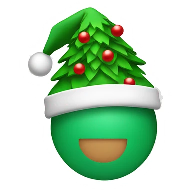 Christmas tree hat sticker