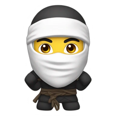 white ninja sticker
