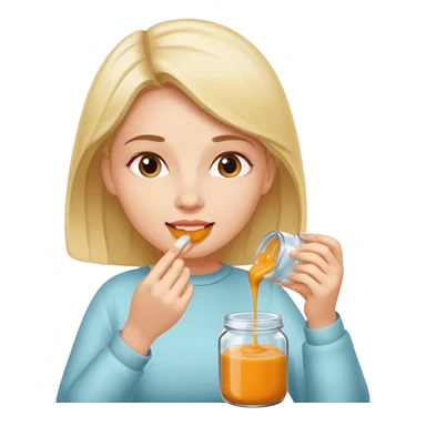 woman eating baby sticker