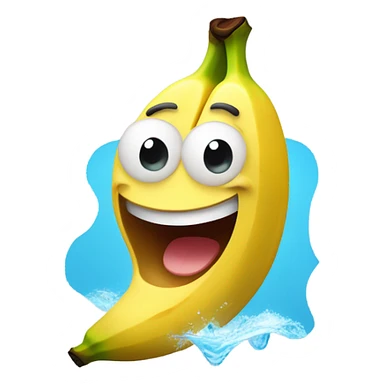 Happy banana in speedo sticker