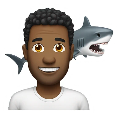 men with shark teeth sticker