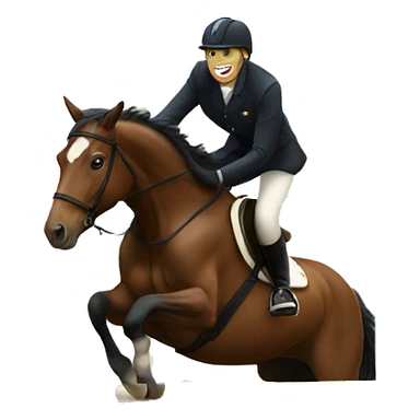 a horse jumping sticker