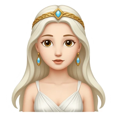 una diosa del siglos muy antiguos, la vestimenta de la diosa esta basada a ese siglo, es muy guapa, estatura normal sticker