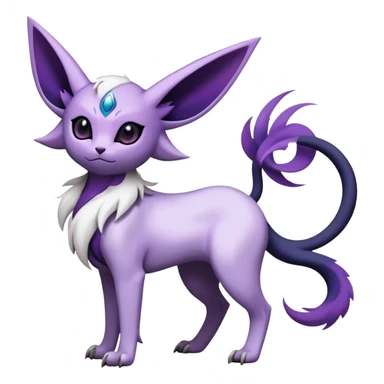 Espeon-Absol-Pokémon-Fakémon-hybrid-creature (full body) sticker