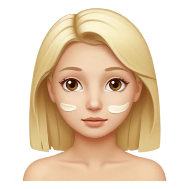 spa girl blonde hair cream on face sticker