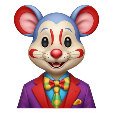 rat clown sticker