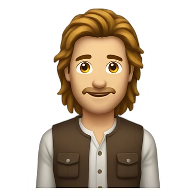 Brown Mullet sticker