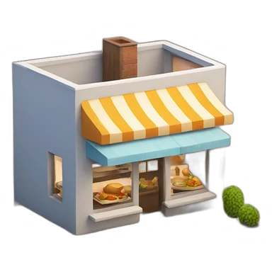 restaurant 3d sticker