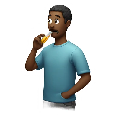 Guy taking a bong rip sticker