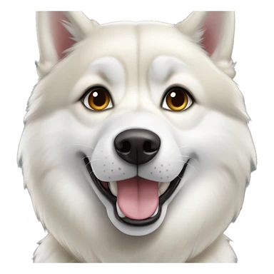 Husky siberian femele white and cream sticker