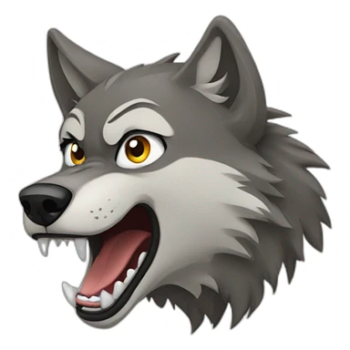 female wolf growling sticker