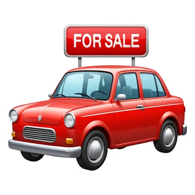 a car with a big capital letters for sale sign painted onto the window sticker