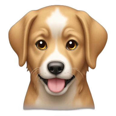 Chien sur un chat sticker