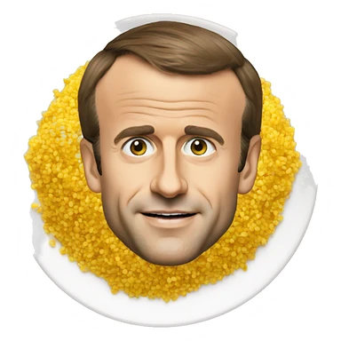Emmanuel Macron mange du couscous sticker
