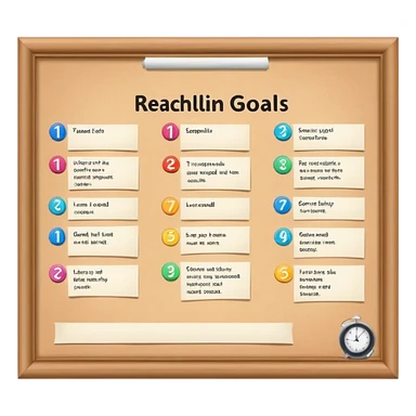 bulletin board reachable goals sticker