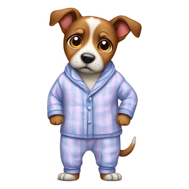 Dog wearing pajamas  sticker