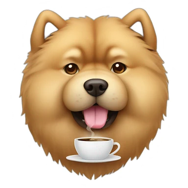 chow chow with coffee sticker