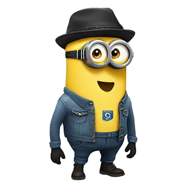 Minion with hat  sticker