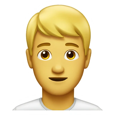 Male with yellow skin and bangs sticker