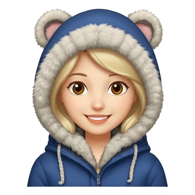 woman in winter outfit sticker