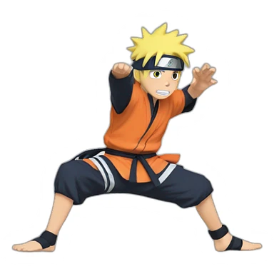 naruto playing foot sticker