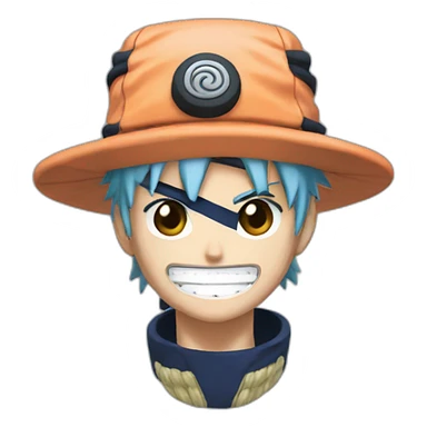 naruto one piece hat sticker