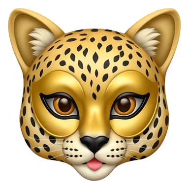 cheetah with glamorous masquerade mask sticker