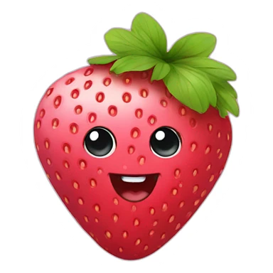 Strawberries with pink bow sticker