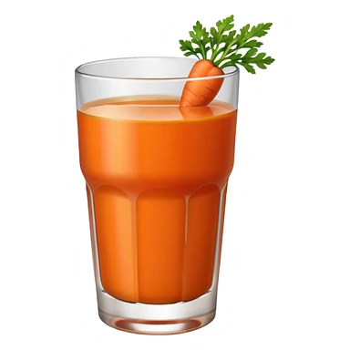 plain glass of carrot juice, minimal, no carrot, no greens, no garnish, simple, clear sticker