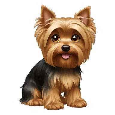 Uniform brown Yorkshire terrier sticker