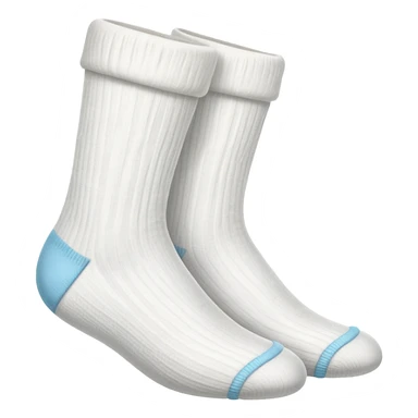 smelly white sock on feet, sole view and shape sticker