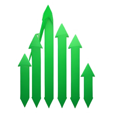 green arrow graph trending up sticker
