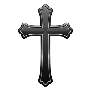 christan cross black sticker