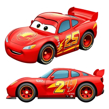Do a emoji where it is a car but Lightning mcqueen sticker