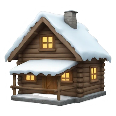 snowy cabin sticker