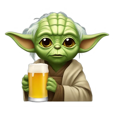 Yoda drink beer  sticker