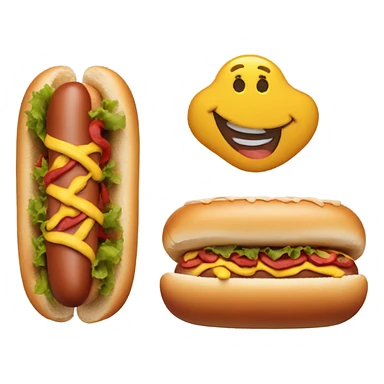 Happy hot dog sticker