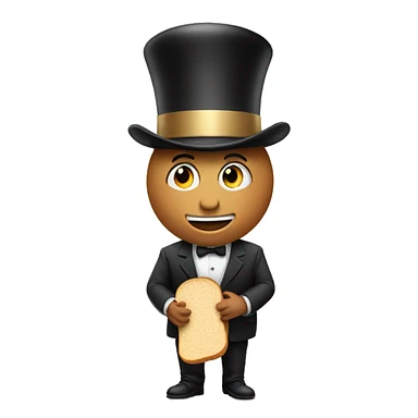 Peanut wearing a top hat eating a peanut butter sandwich  sticker