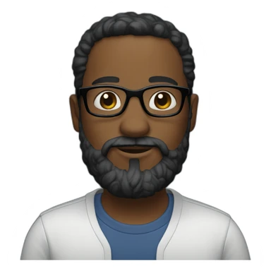 Black l'an with beard and glasses sticker
