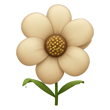 Beige flower sticker
