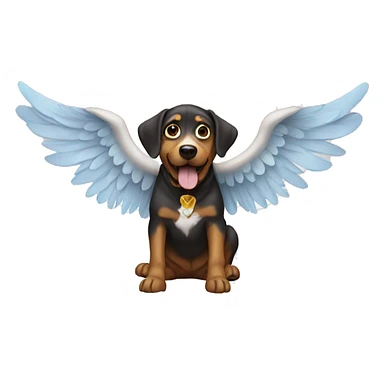 dog with wings sticker