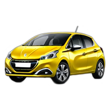 Peugeot 208 yellow sticker