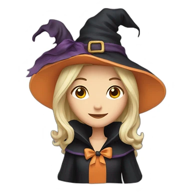 A pretty witch sticker