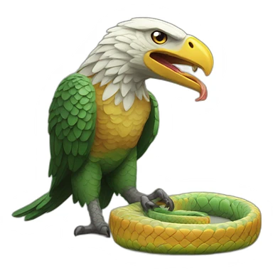 Águila comiendo serpiente sticker