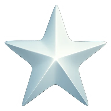 Remove the background from the image, keep the star shiny, elegant and modern with a sleek appearance. sticker