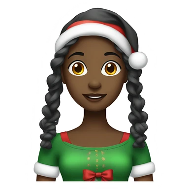 Christmas black girl  sticker