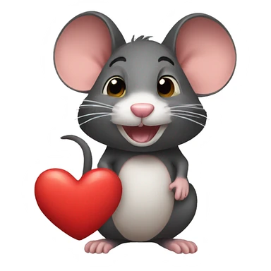 Ratón corazón  sticker