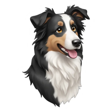 merle border collie sticker