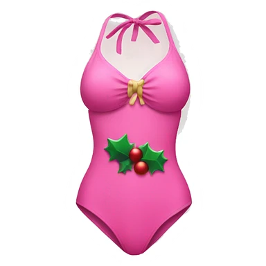 pink christmas swimsuit  sticker